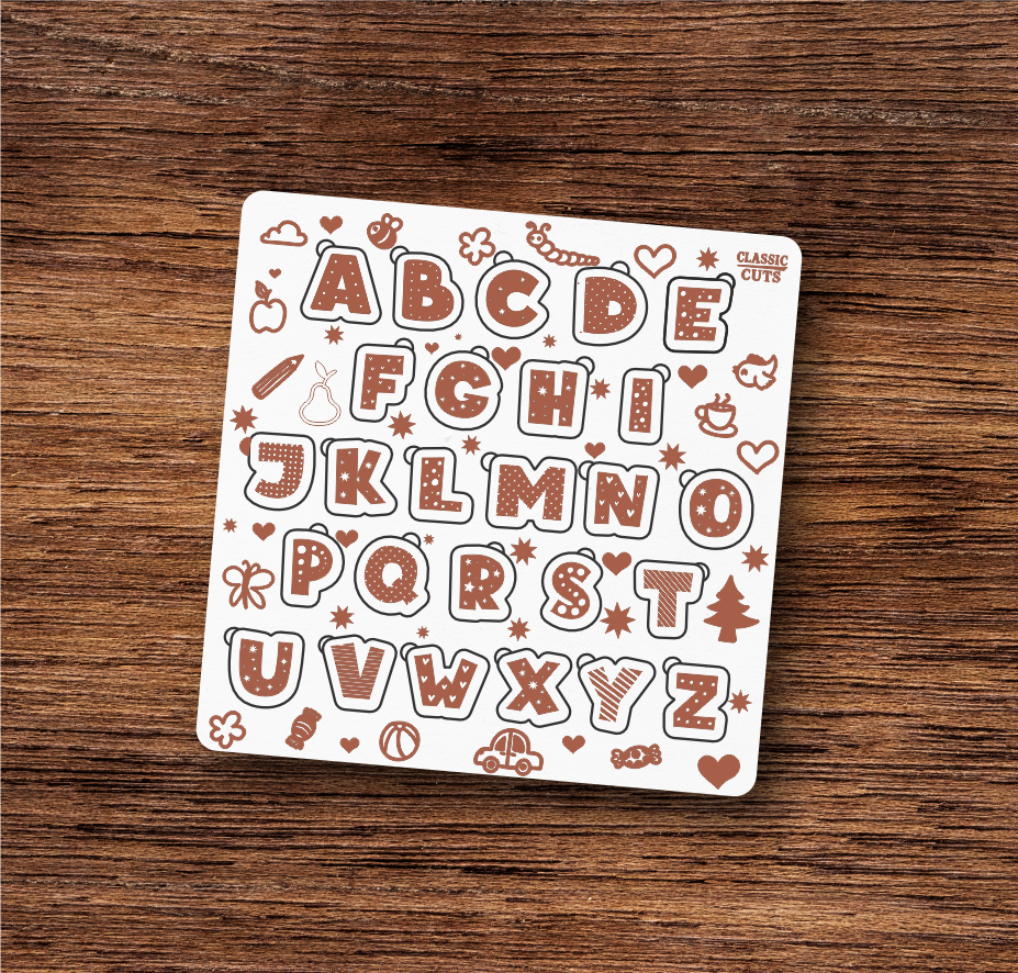 Puzzle de Madeira Classic Cuts – Alfabeto Decorativo ✨