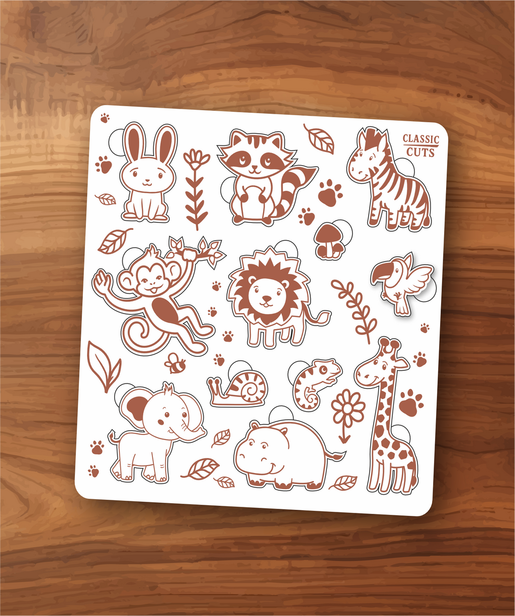 Puzzle de Madeira Classic Cuts – Animais da Selva e da Floresta