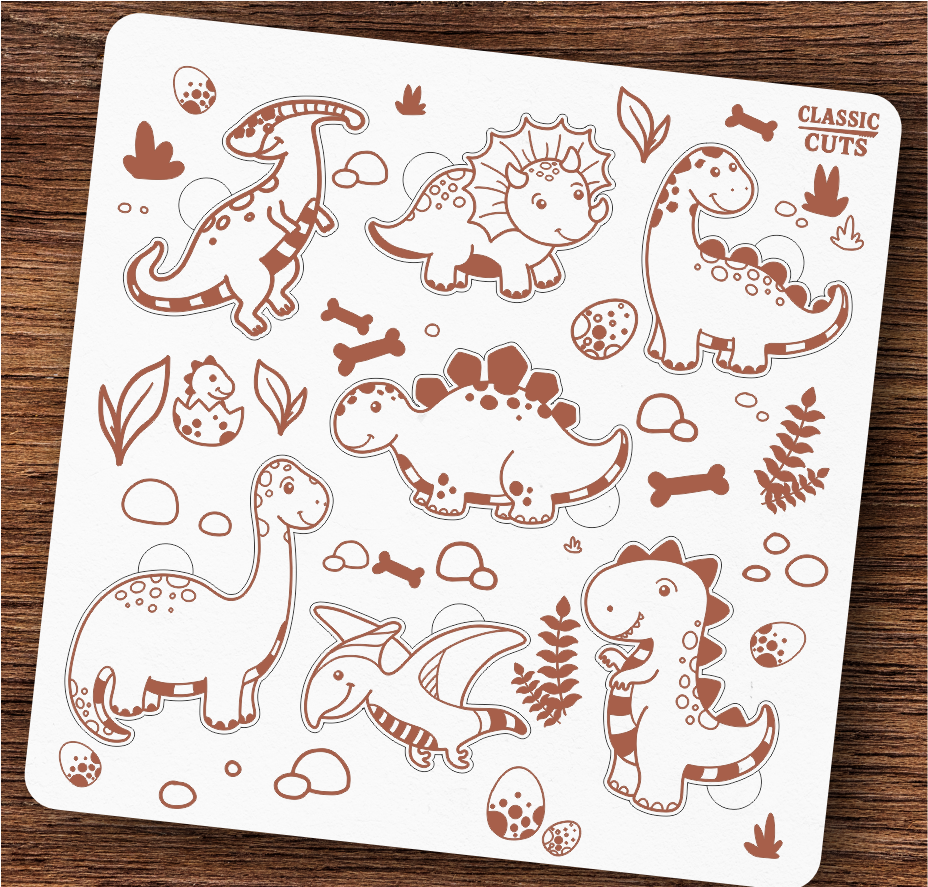 Puzzle de Madeira Classic Cuts – Dinossauros 🦕