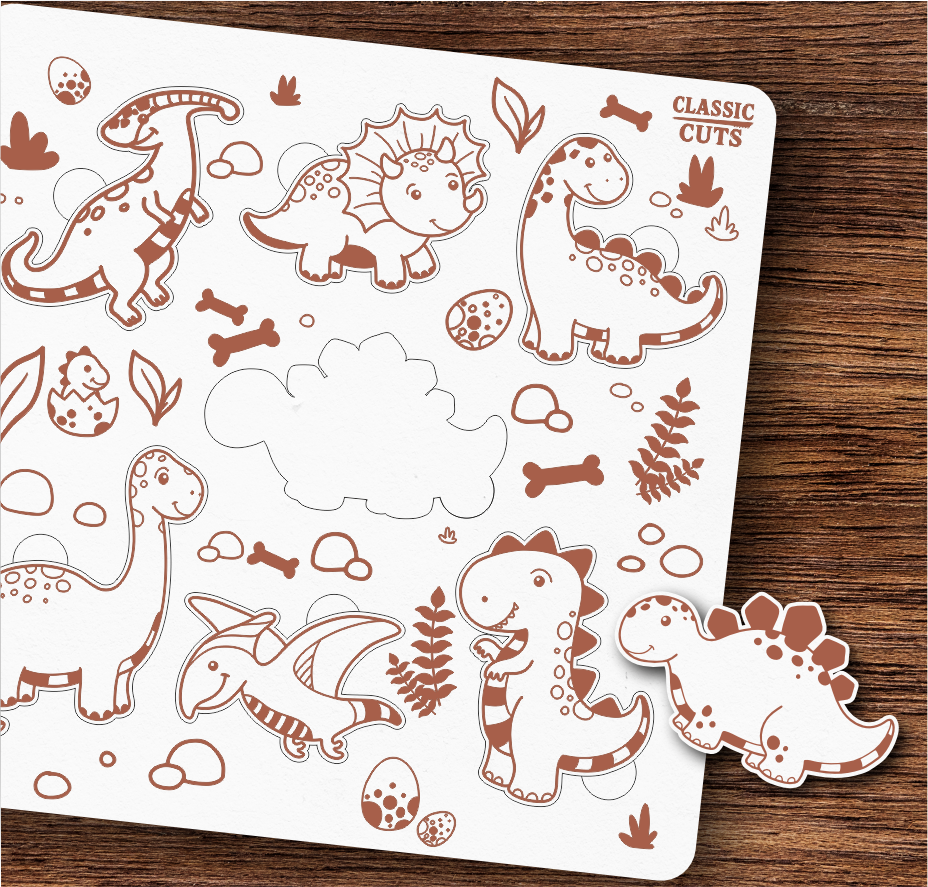 Puzzle de Madeira Classic Cuts – Dinossauros 🦕