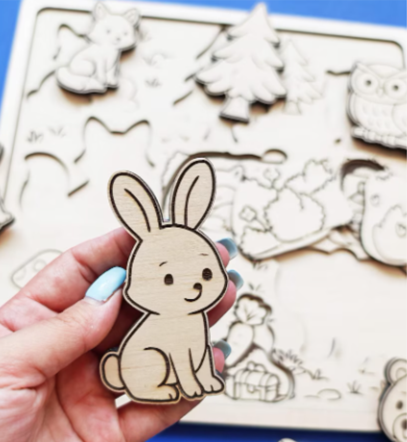 Puzzle de Madeira - Animais da Floresta